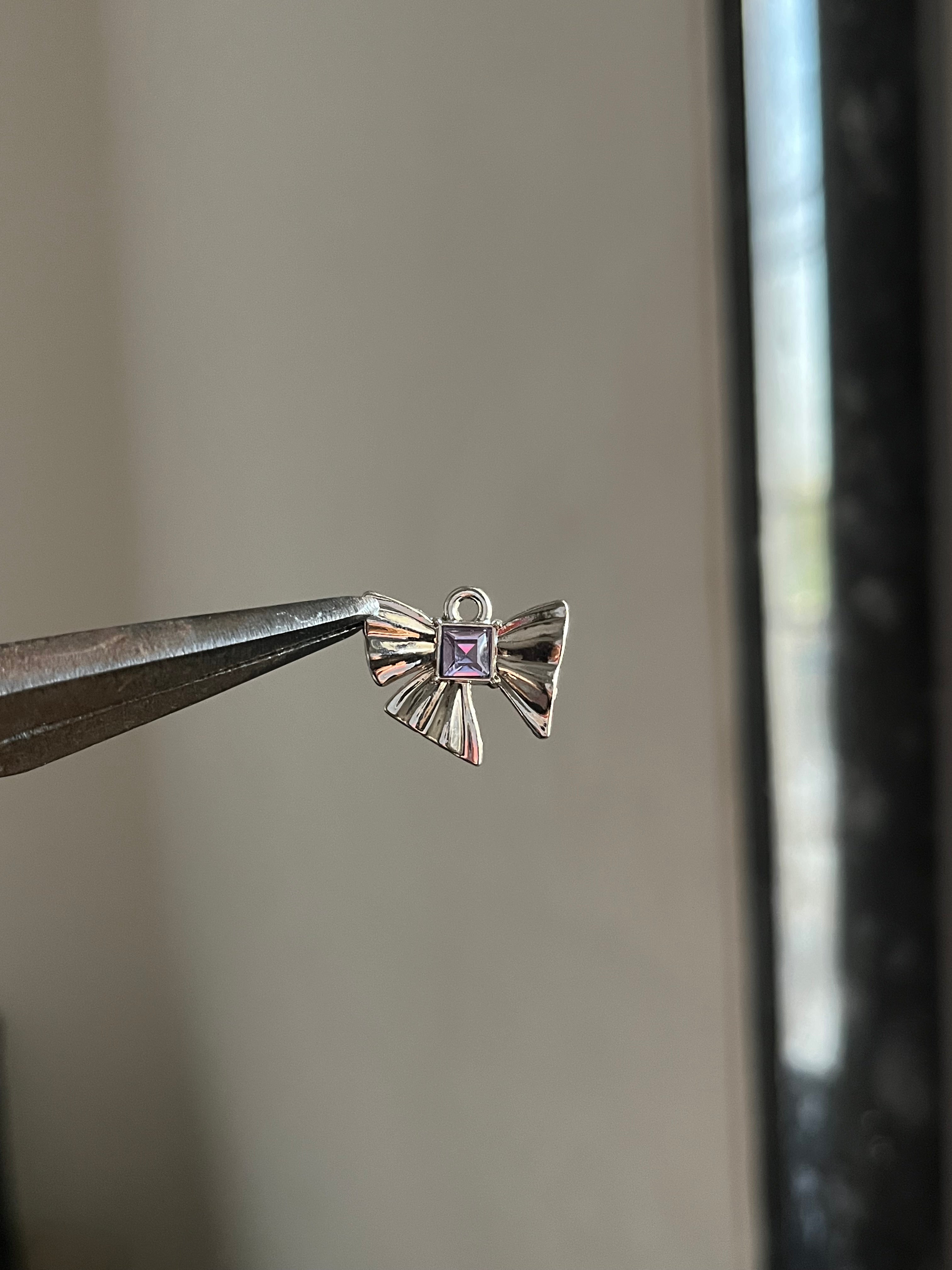 lillac diamond bow charm