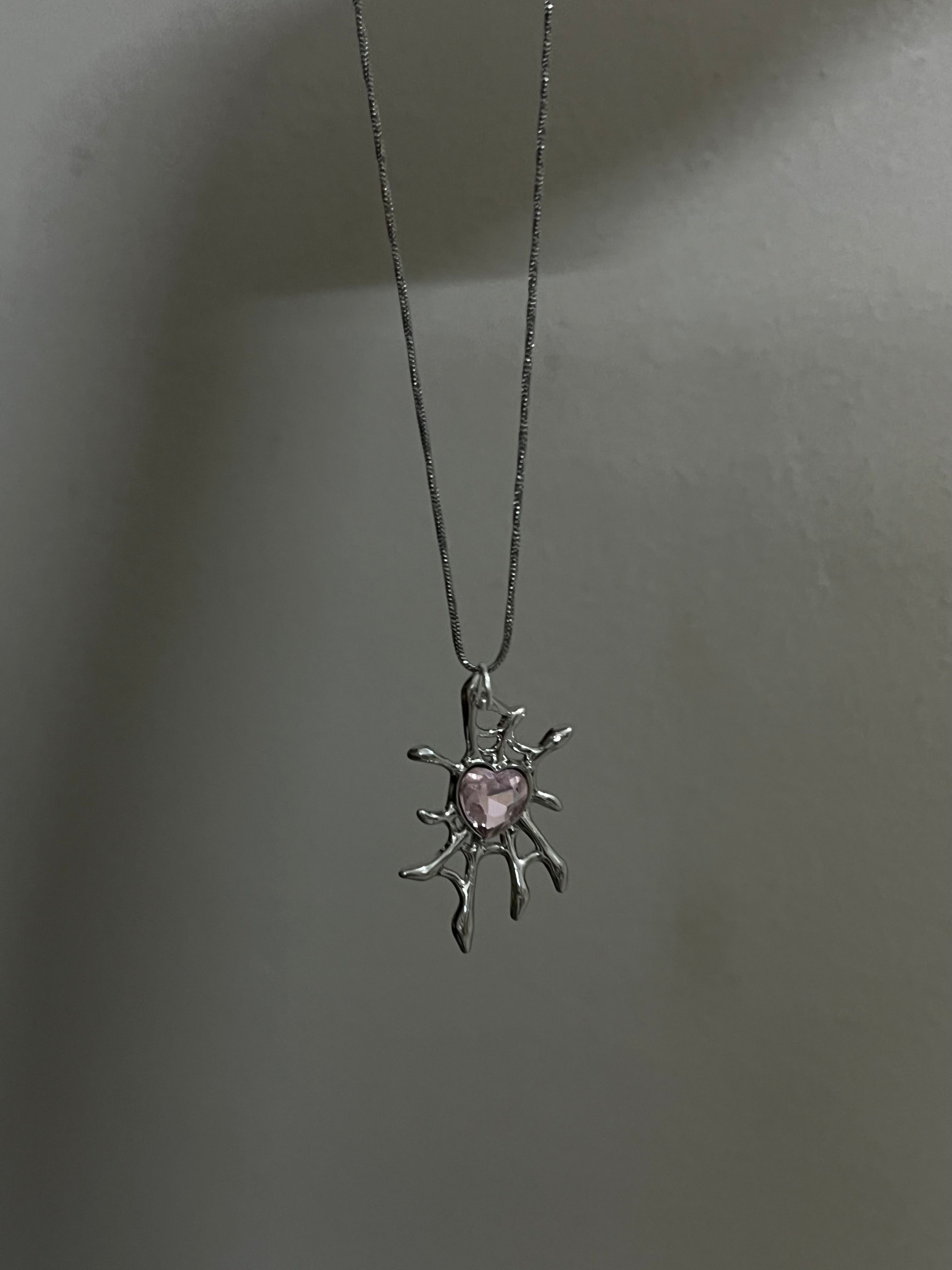 pink spider web snake chain