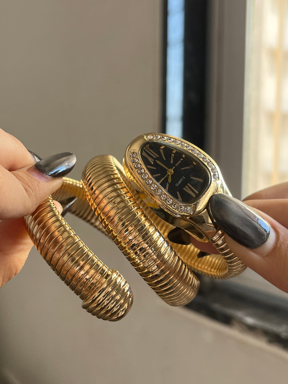 black serpenti dupe watch