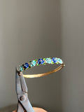 blue mini daisy bangle