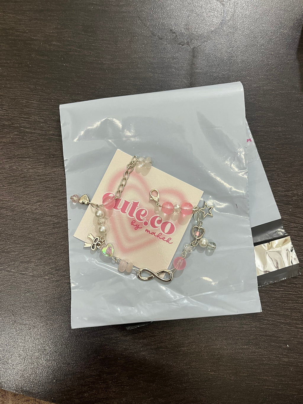 infinity coquette bracelet
