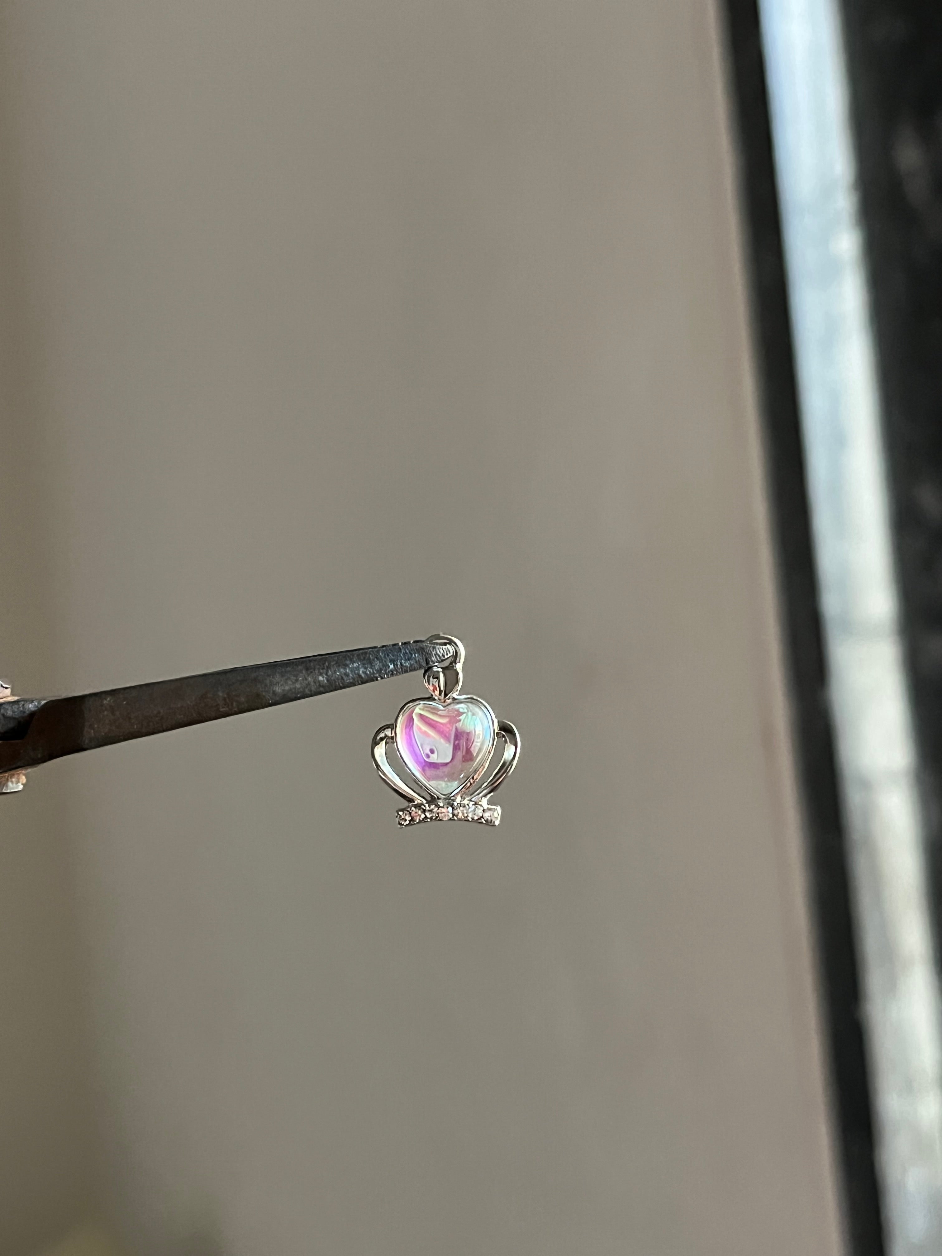 crown heart charm