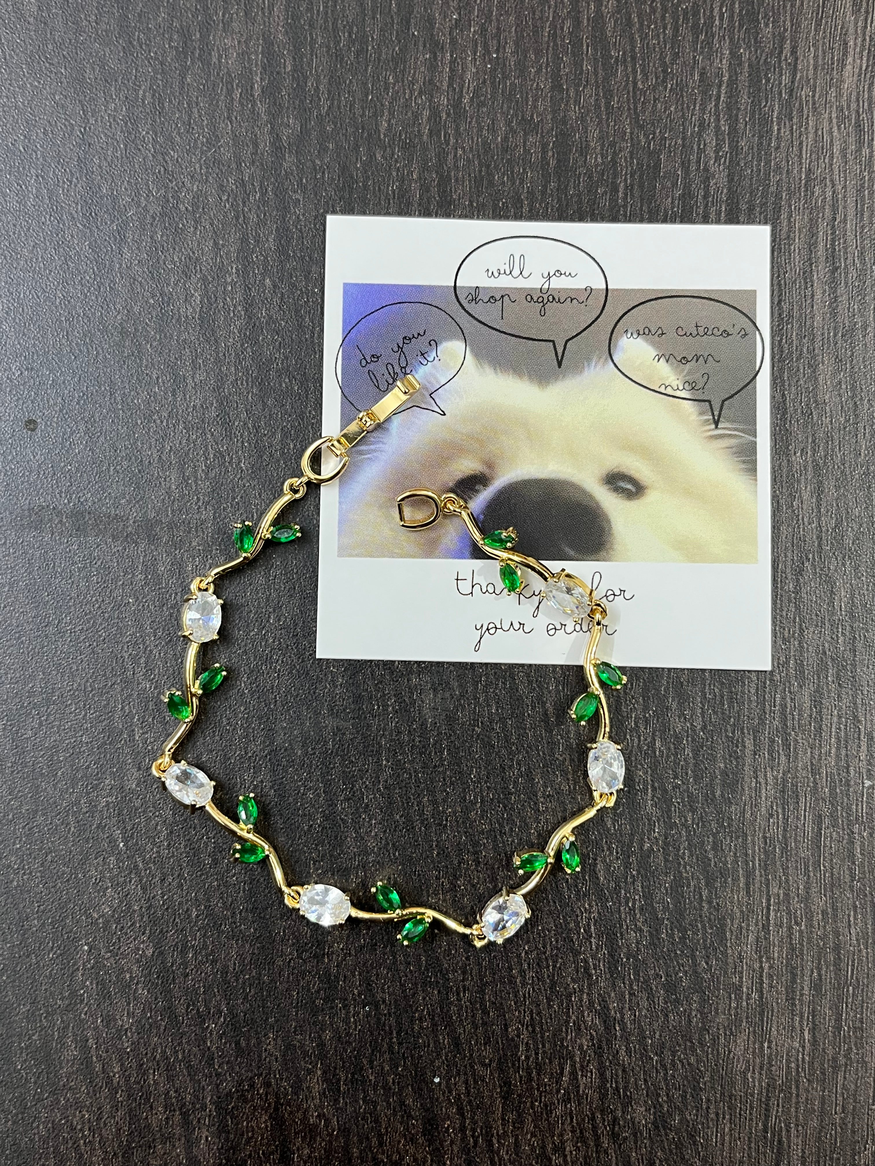 white tulip bracelet