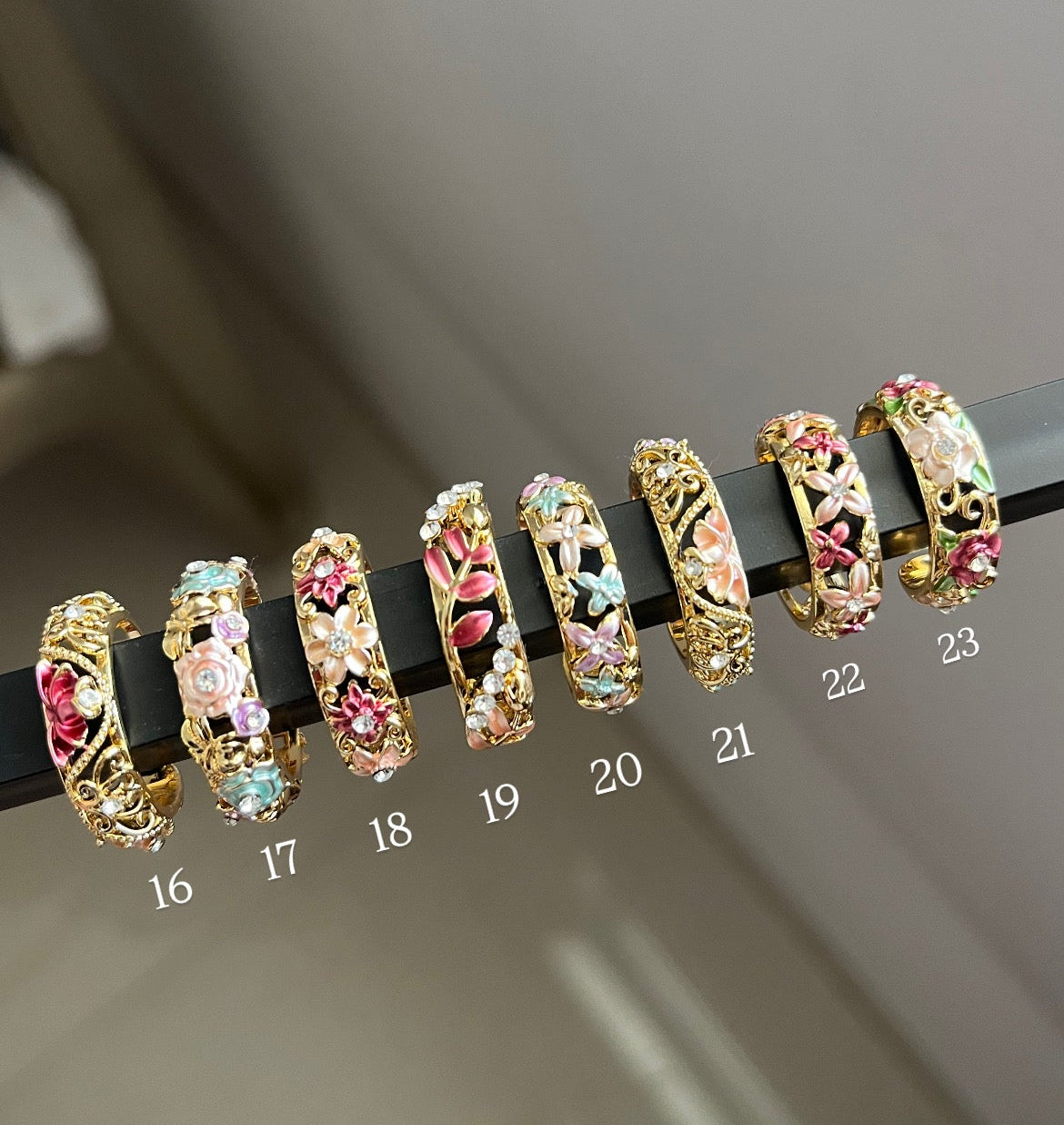 floral rings