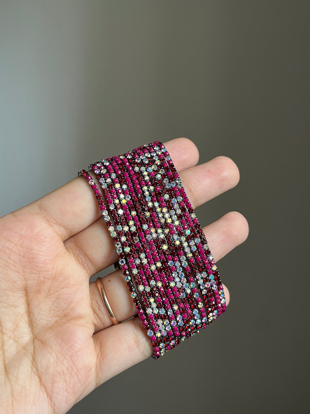 copper multipink sparkling bracelet