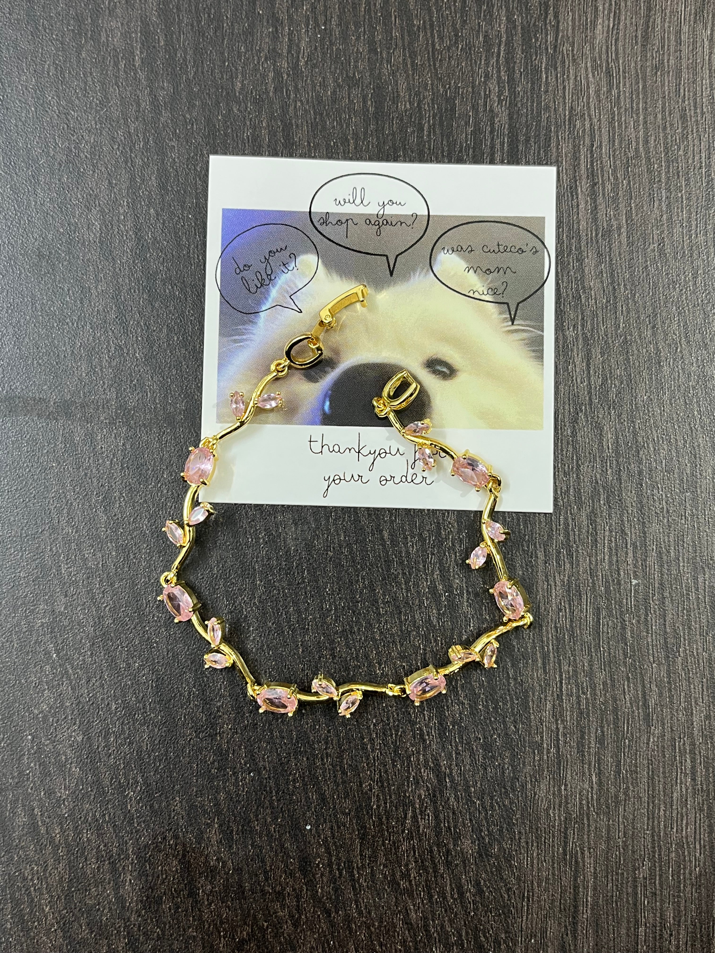 pink tulip bracelet