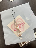 hanging heart 2.0 phone charm