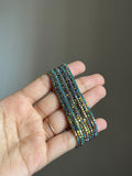 copper multicoloured sparkling bracelet