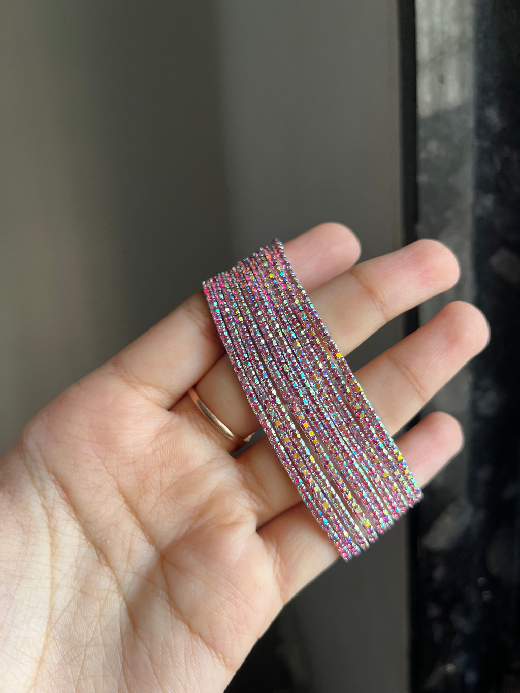 powder pink sparkling bracelet