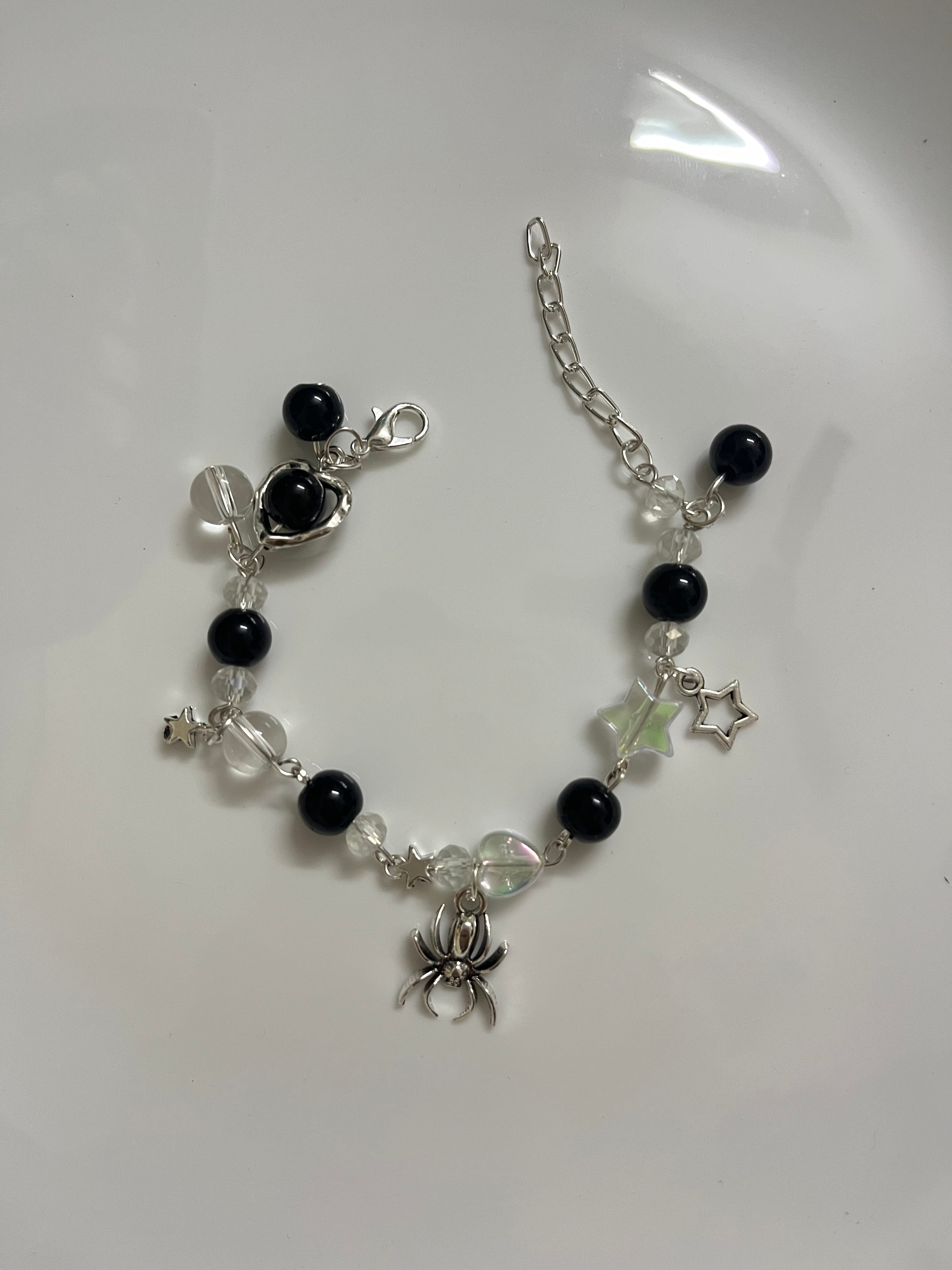 black spider coquette bracelet