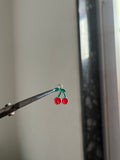 red enamel cherry charm