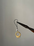gold bow phone hanging