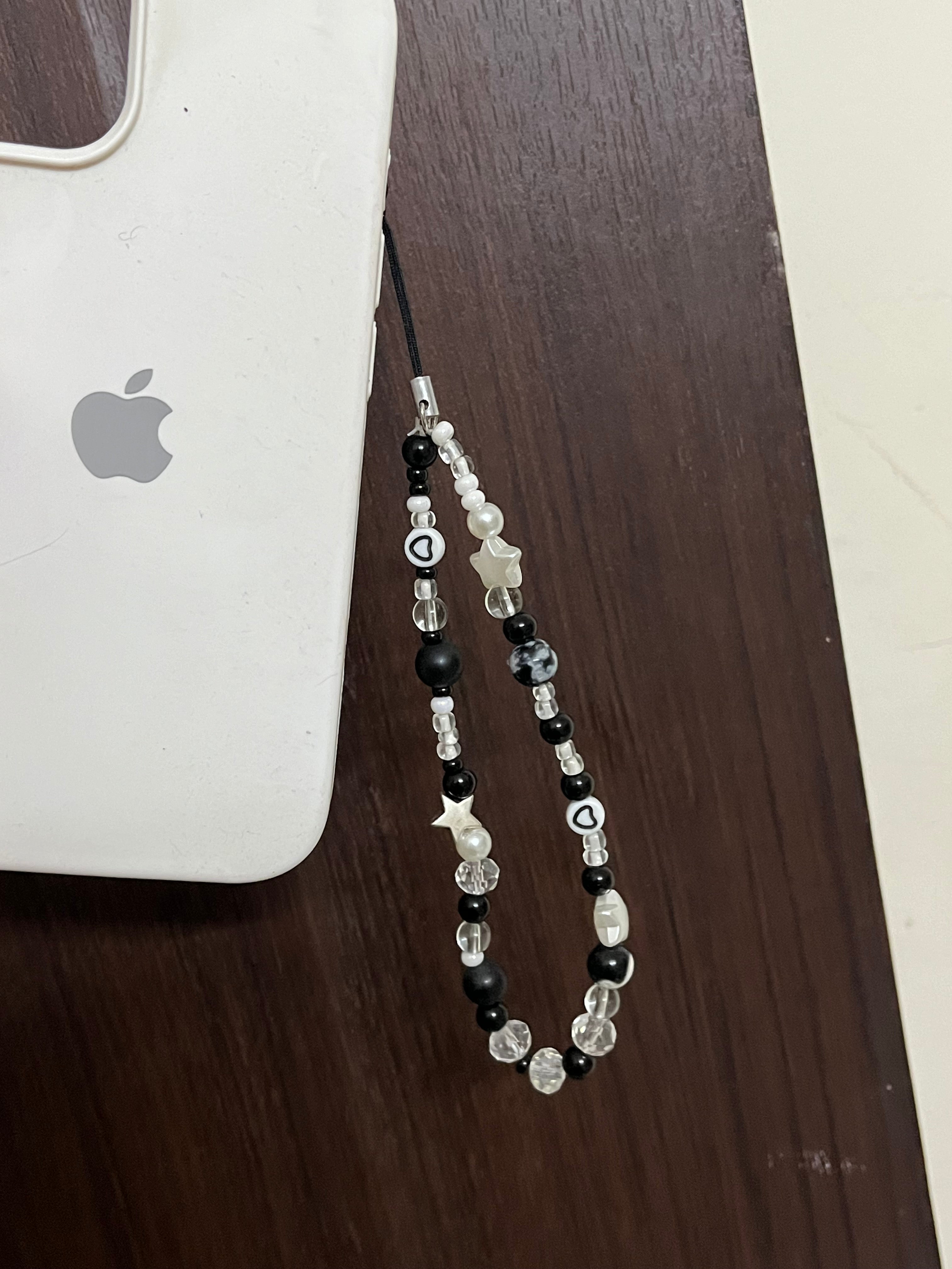 black themed phone charm