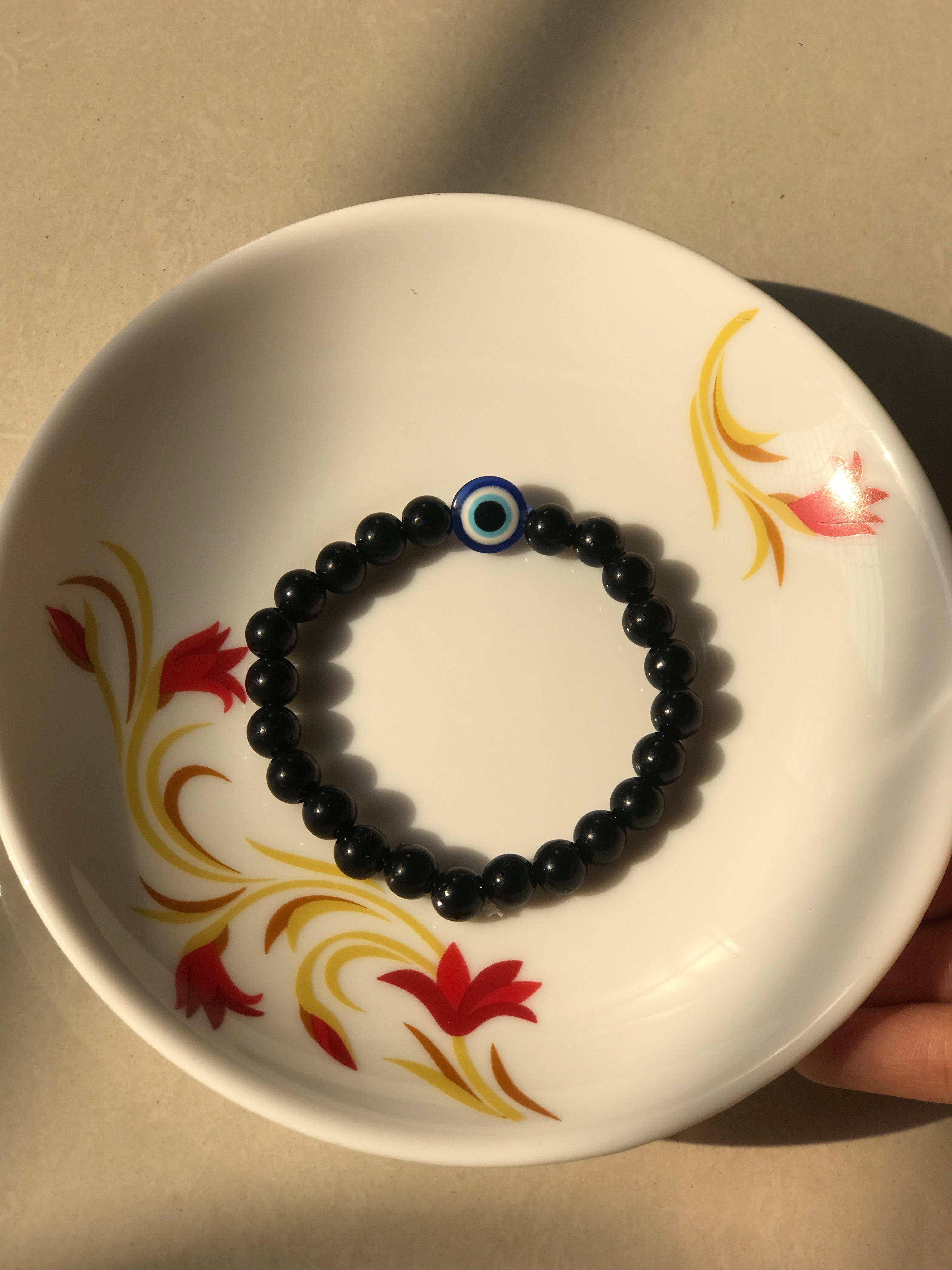 black evil eye bracelet