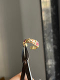 pastel floral ring