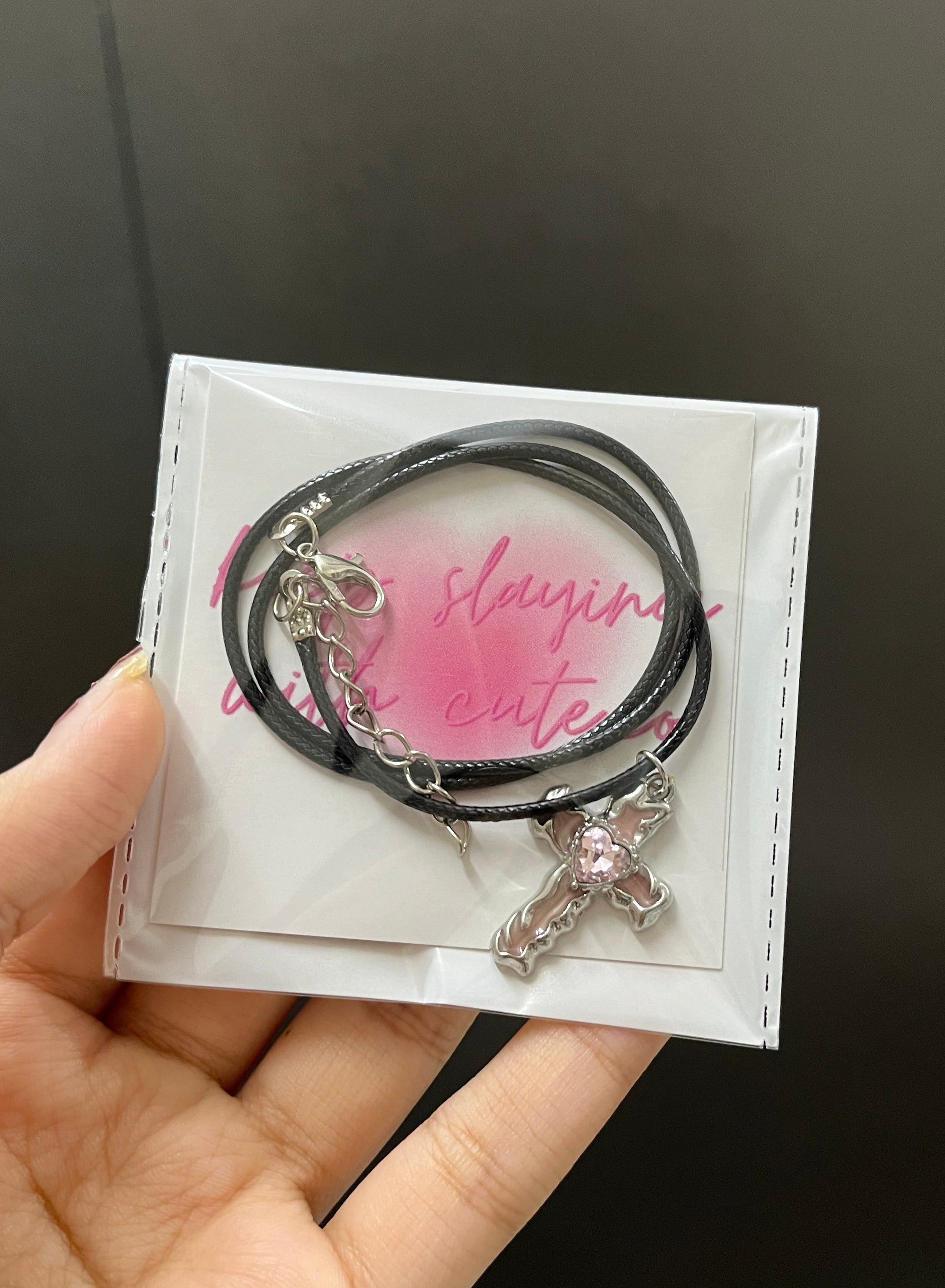 pink lumi cord chain