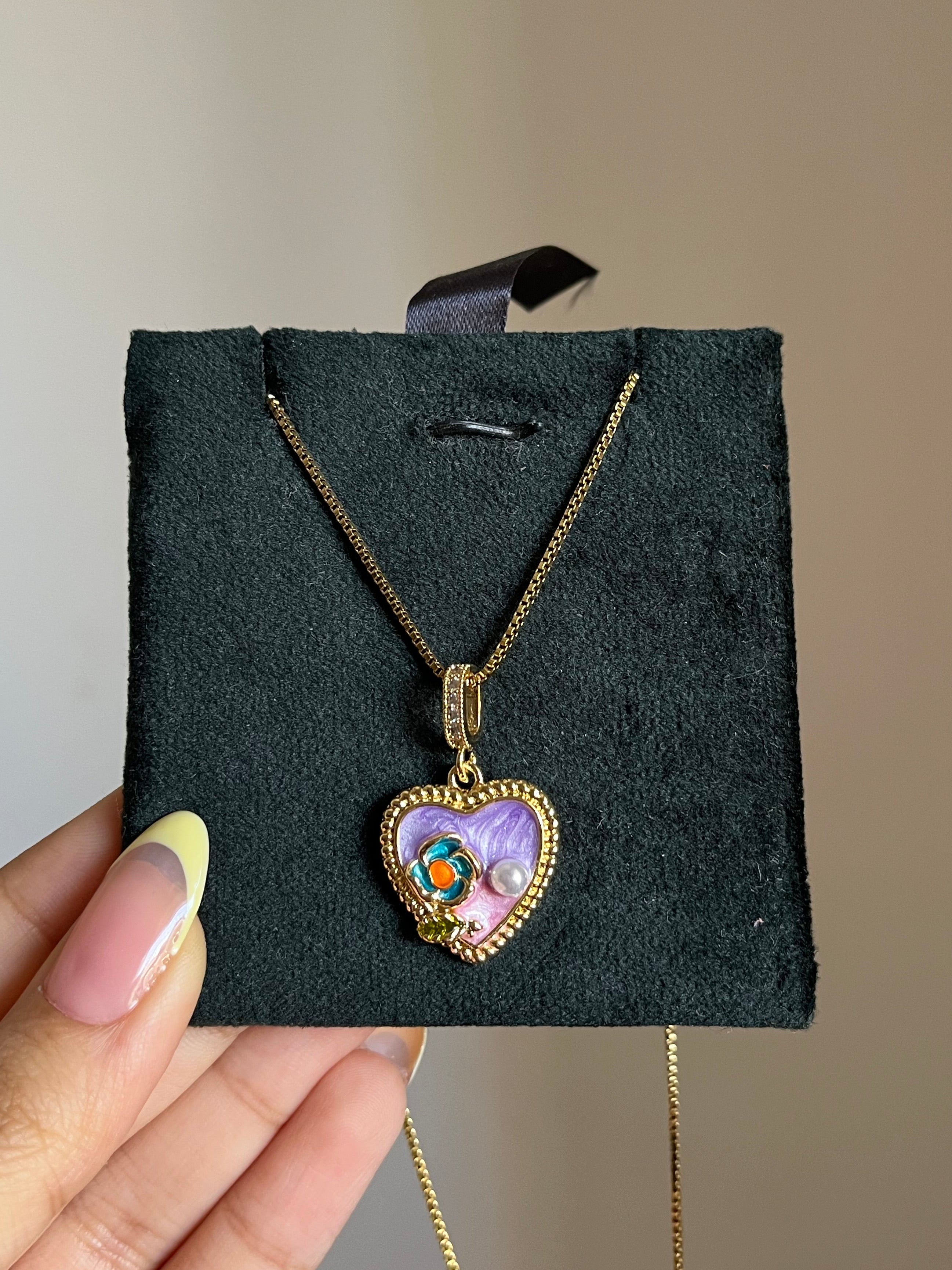 heart rose chain