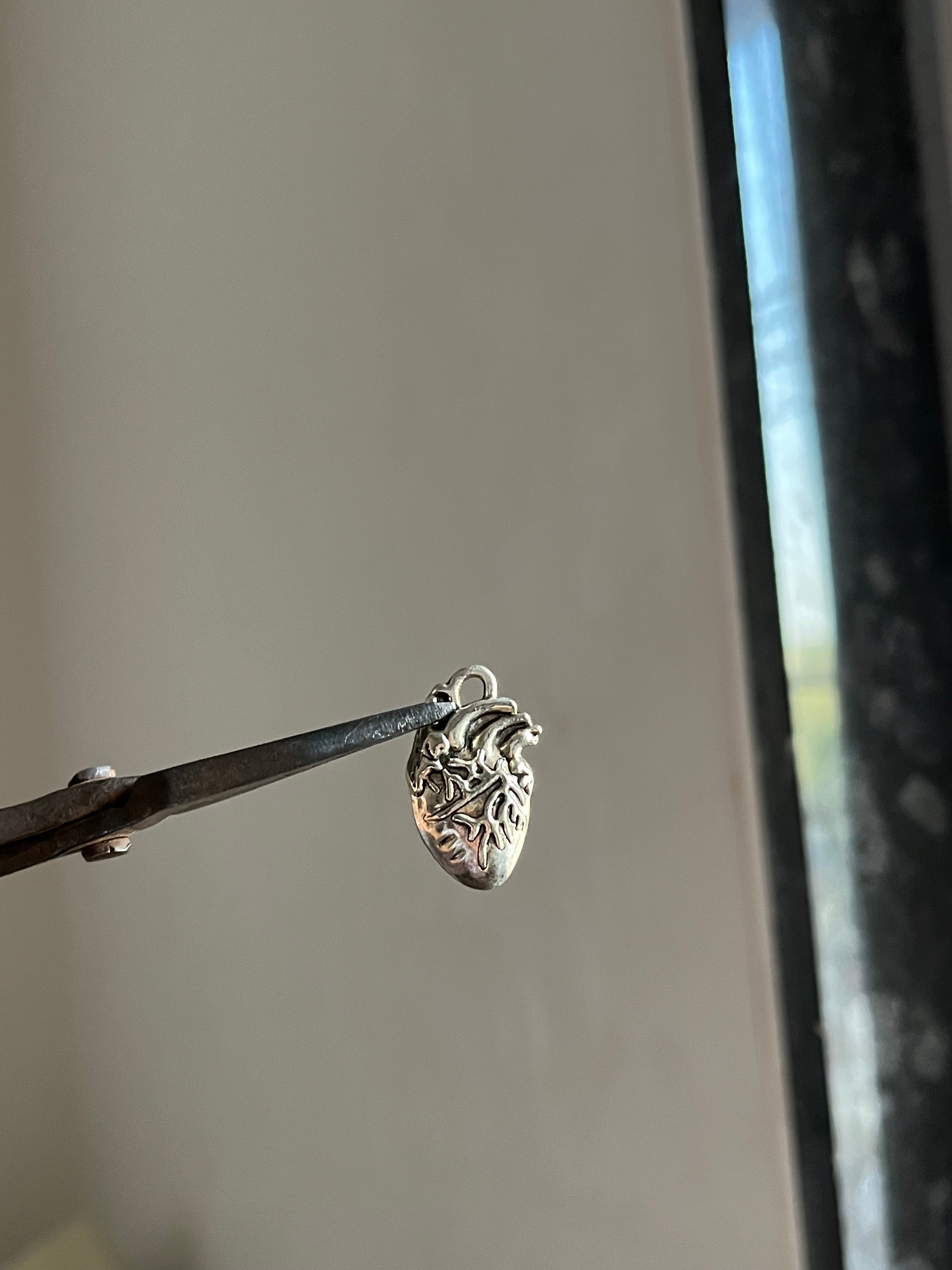 gothic heart charm