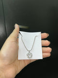 diamond heart snake chain