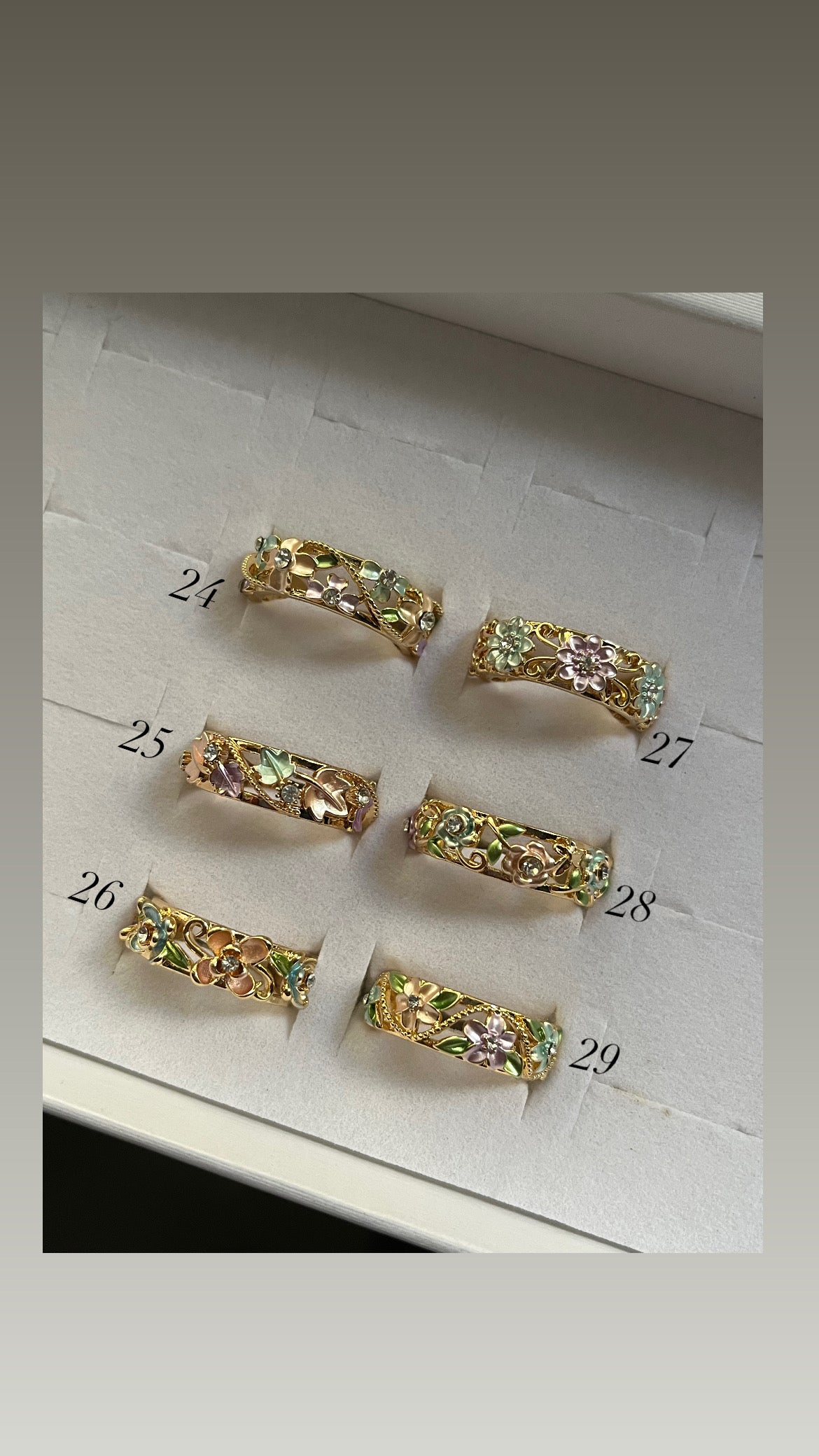 floral rings