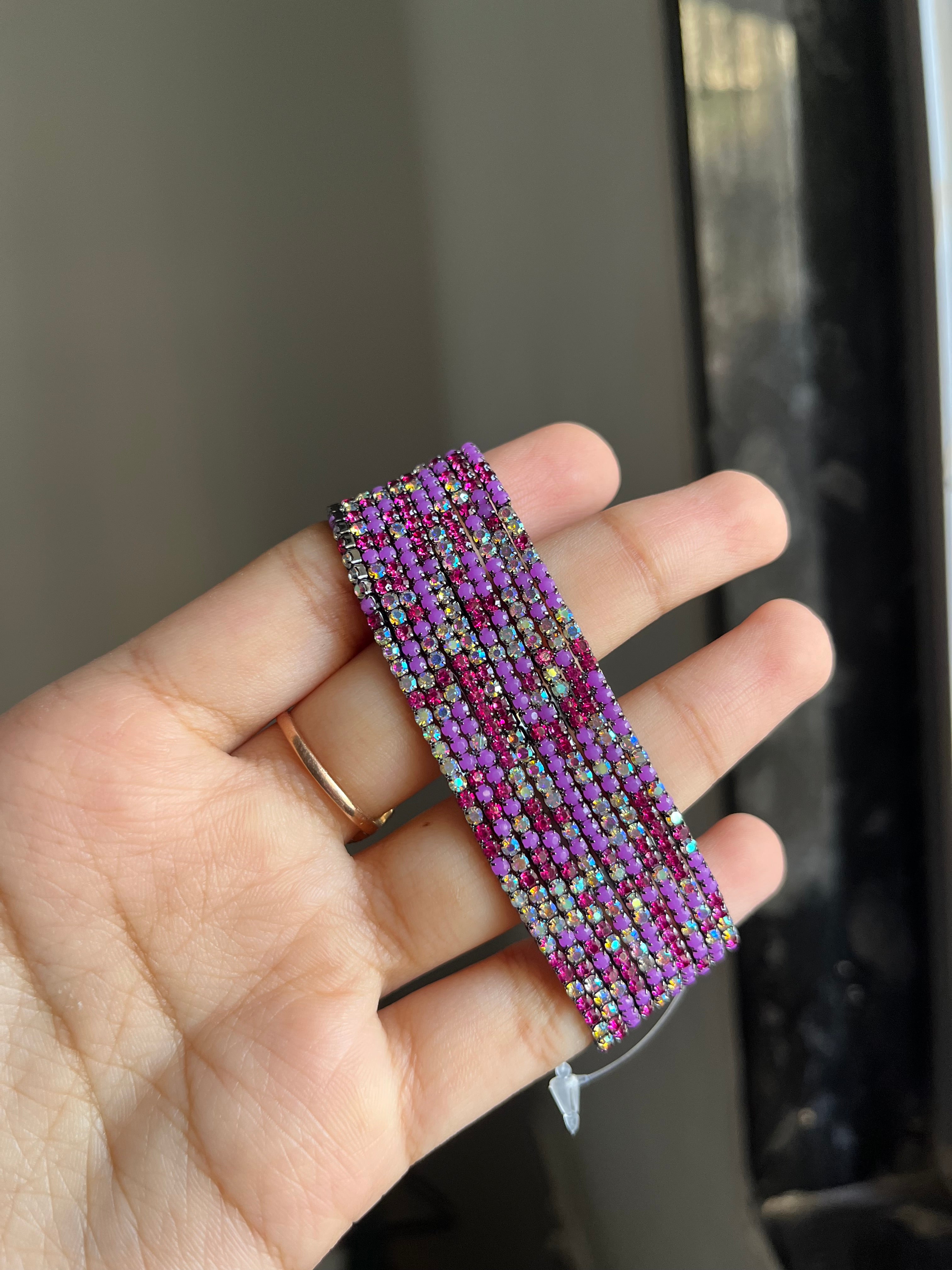 copper lavender sparkling bracelet