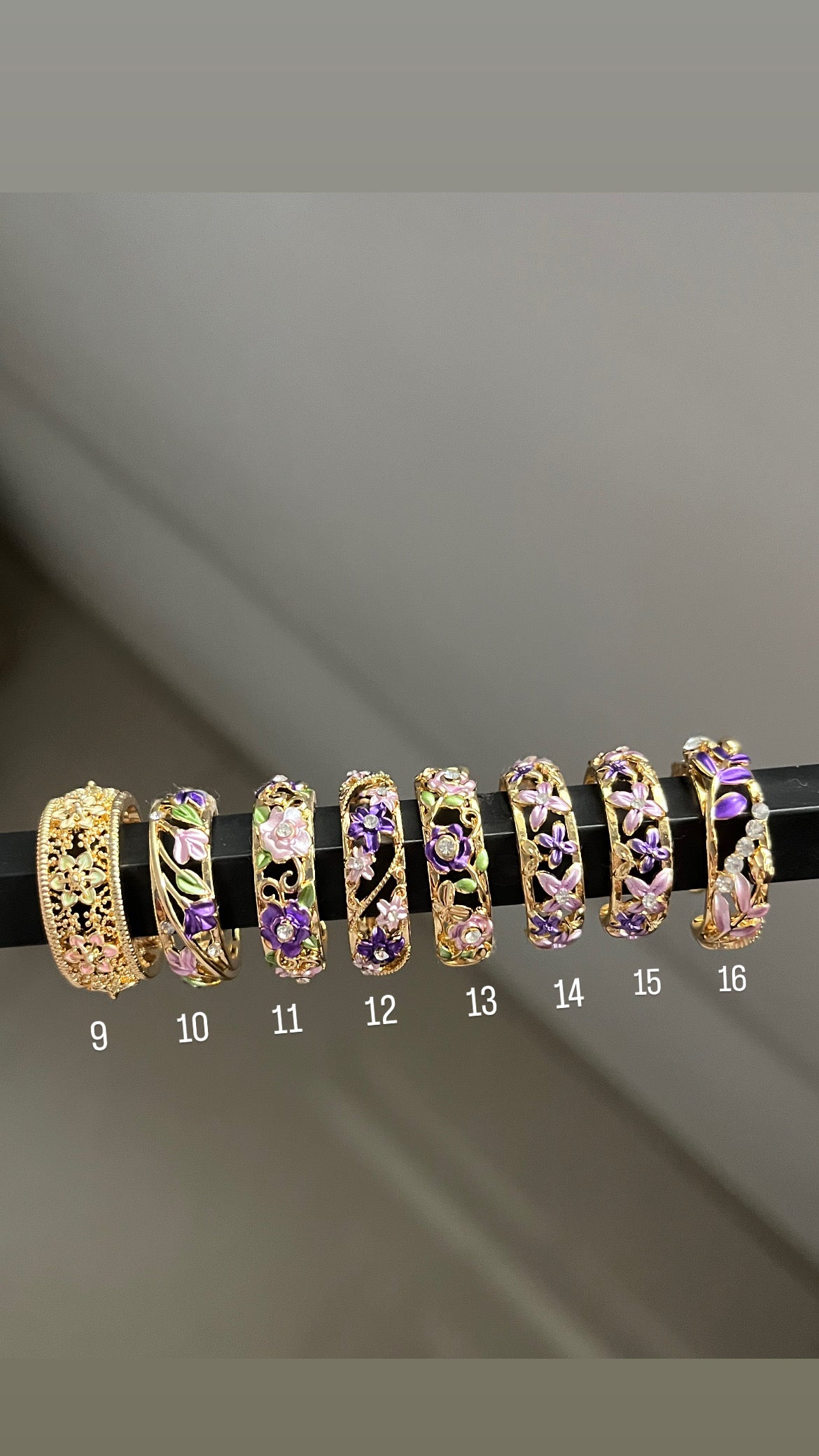 floral rings