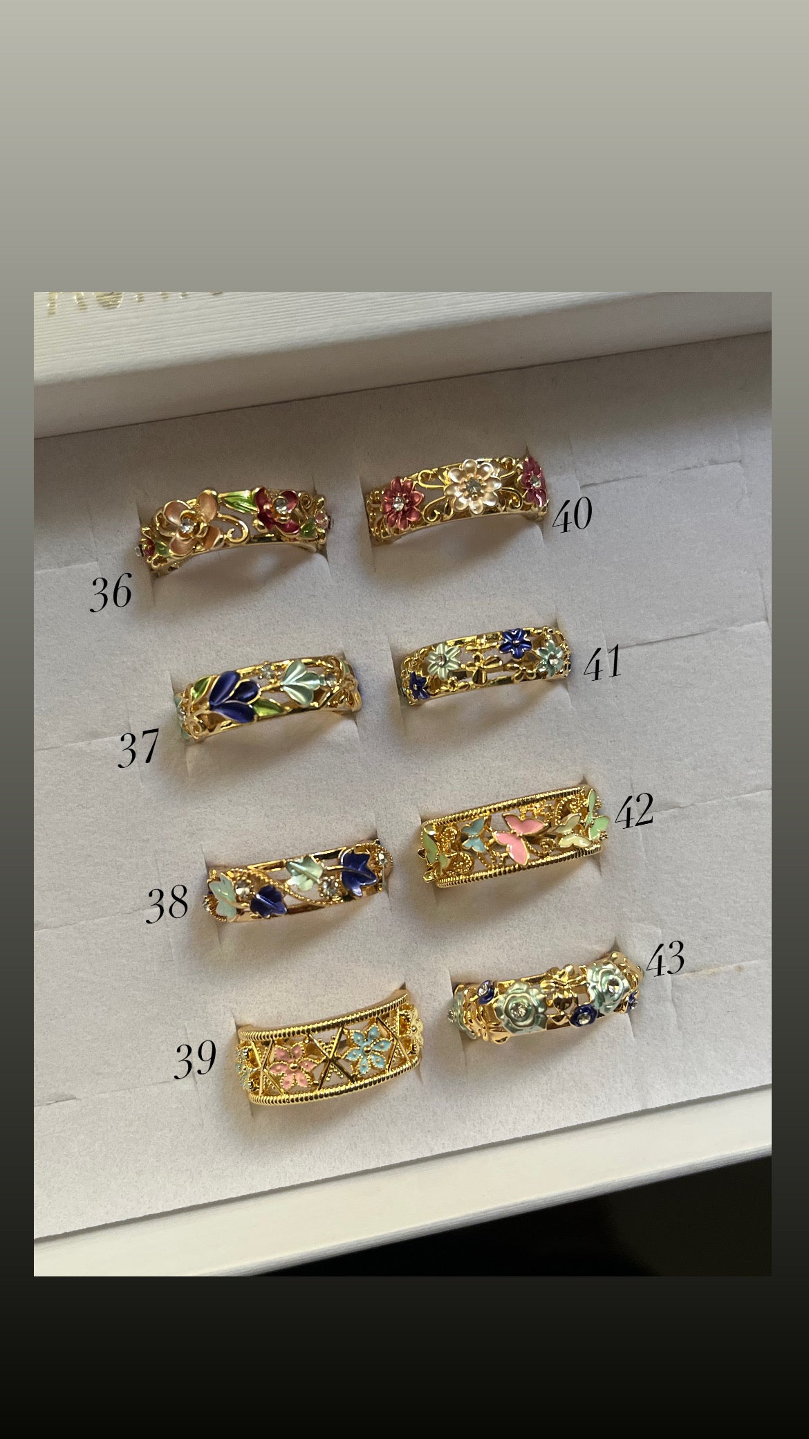 floral rings