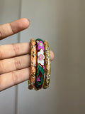 multicoloured meenakari stack