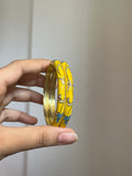 yellow enamel bangle pair