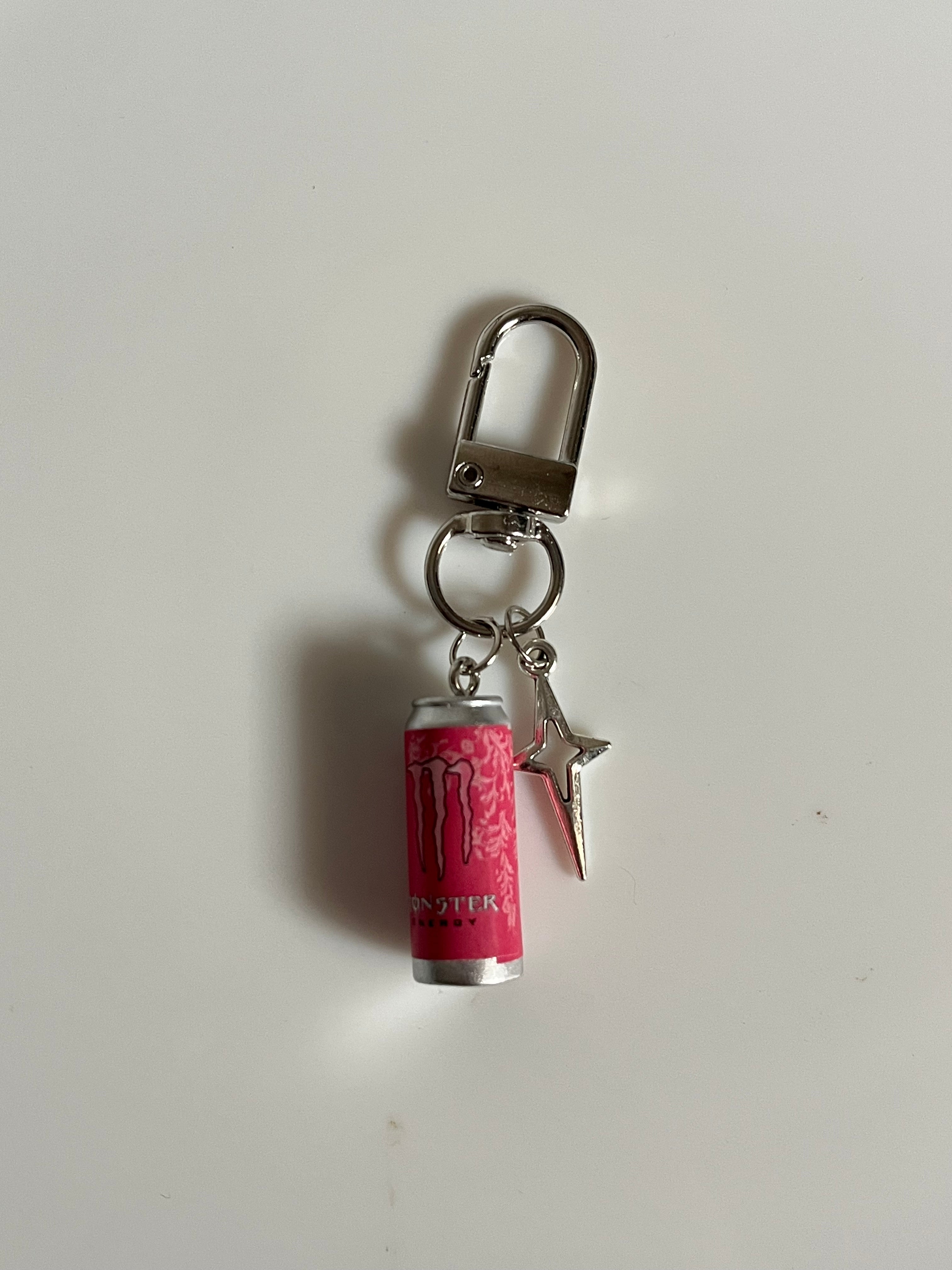 pink monster keychain