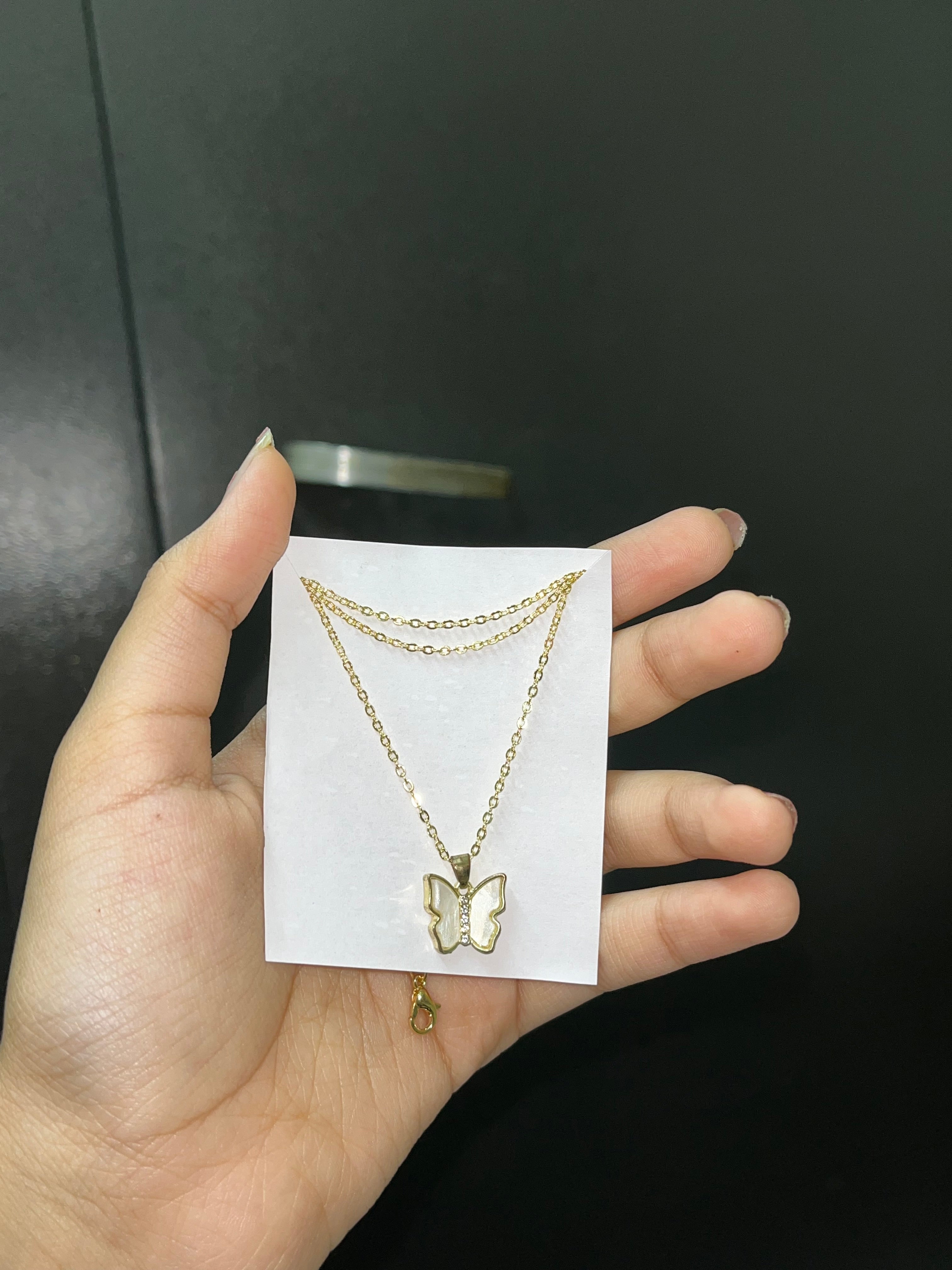 acrylic butterfly chain