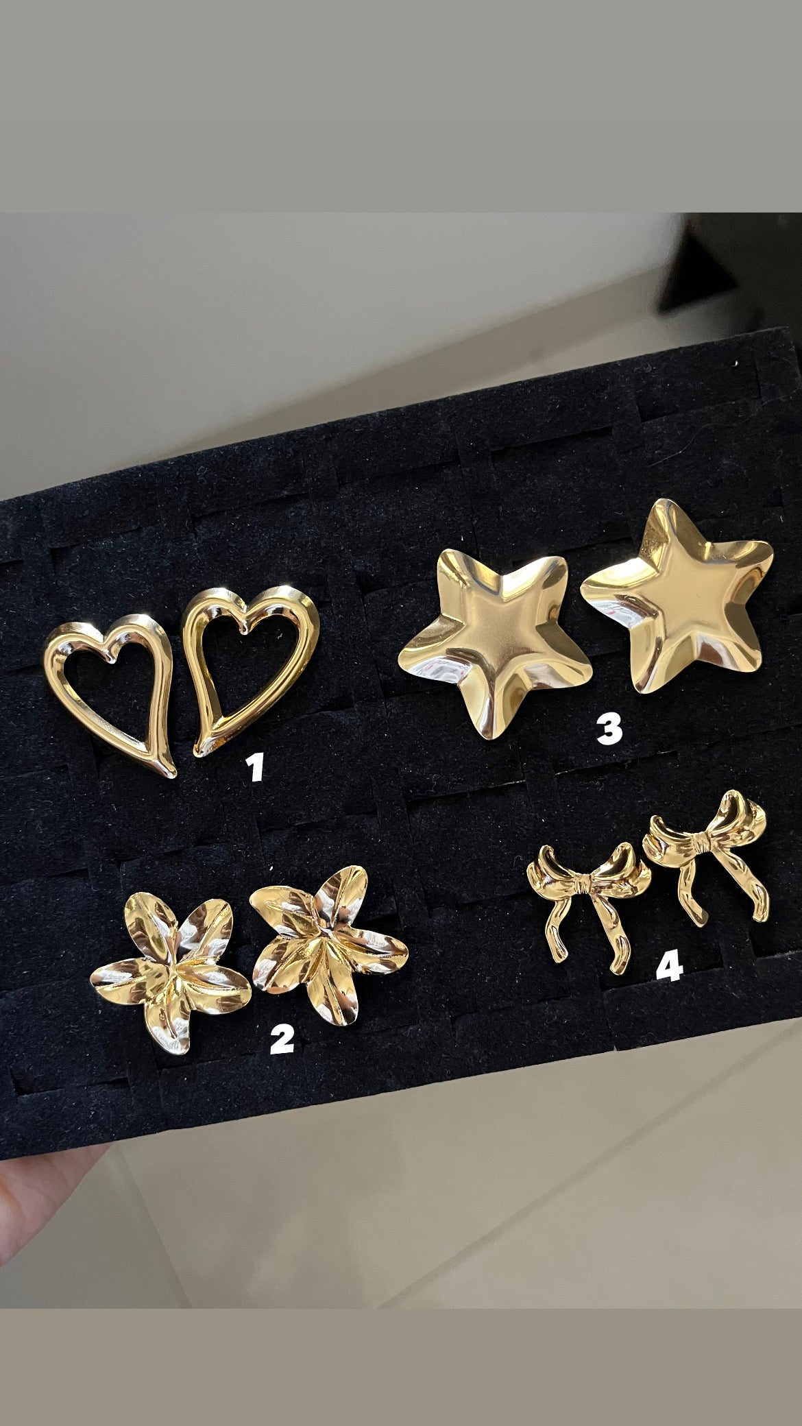 stud earrings gold-plated