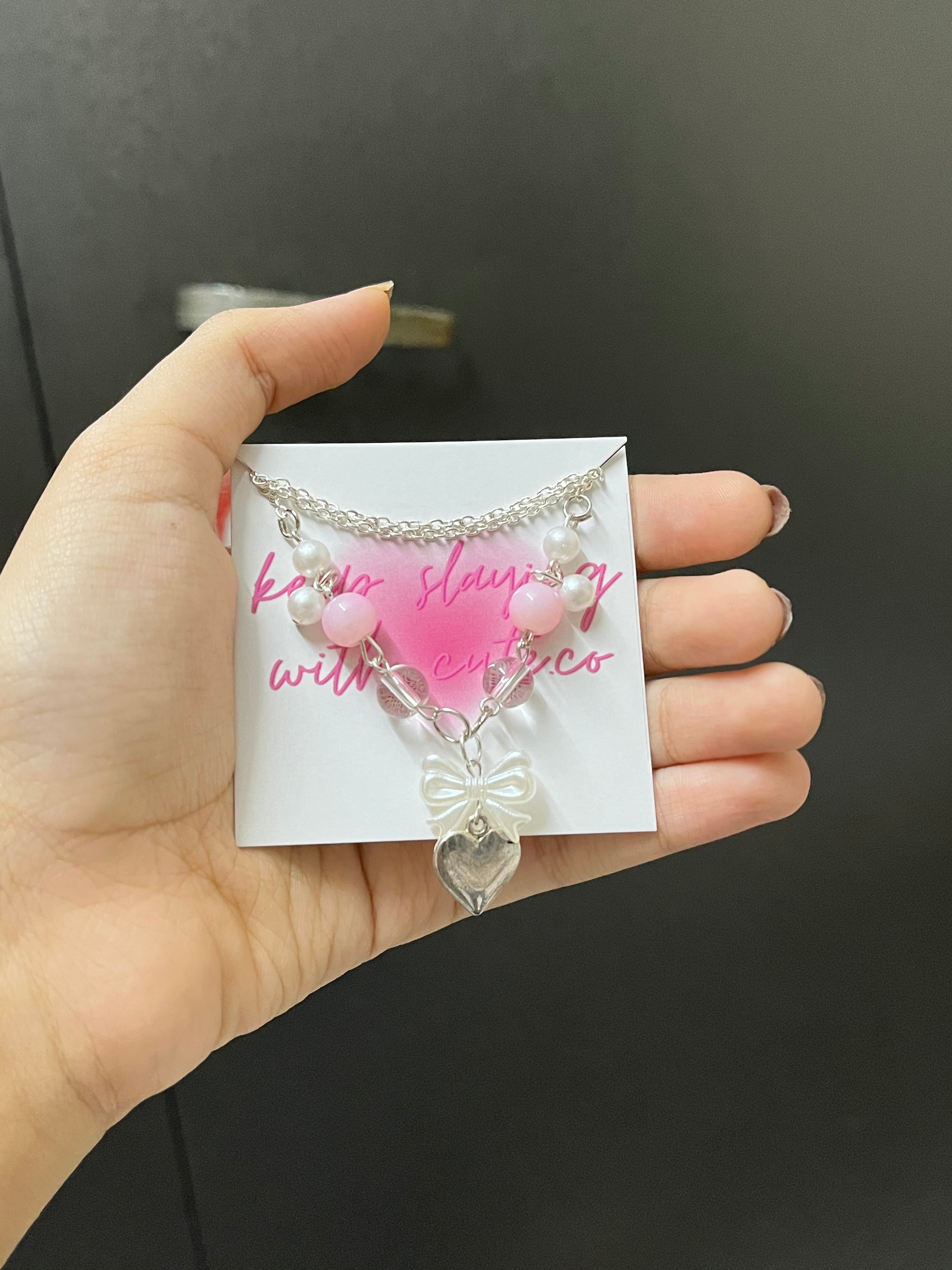 hanging heart coquette chain