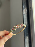 beige floral bangle