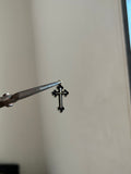 black cross (gold) charm
