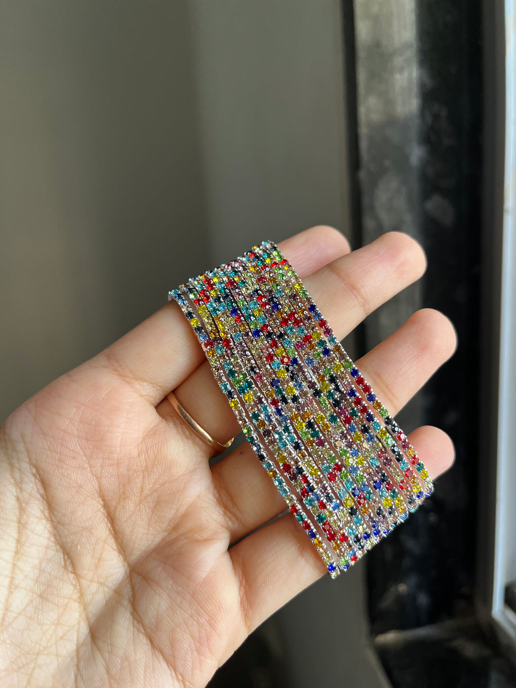 multicoloured sparkling bracelet