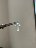 white cross (gold) charm