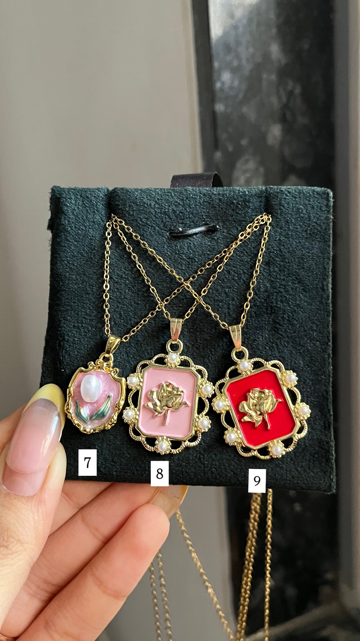 vintage floral chains