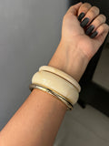 milky white maximalist stack