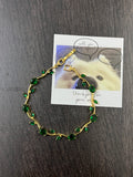 emrald green tulip bracelet