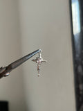 pink diamond cross charm