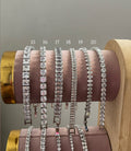 silver tennis bracelets