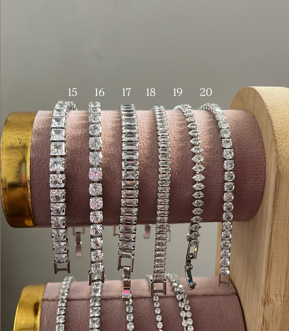 silver tennis bracelets
