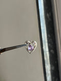 lillac crystal heart charm