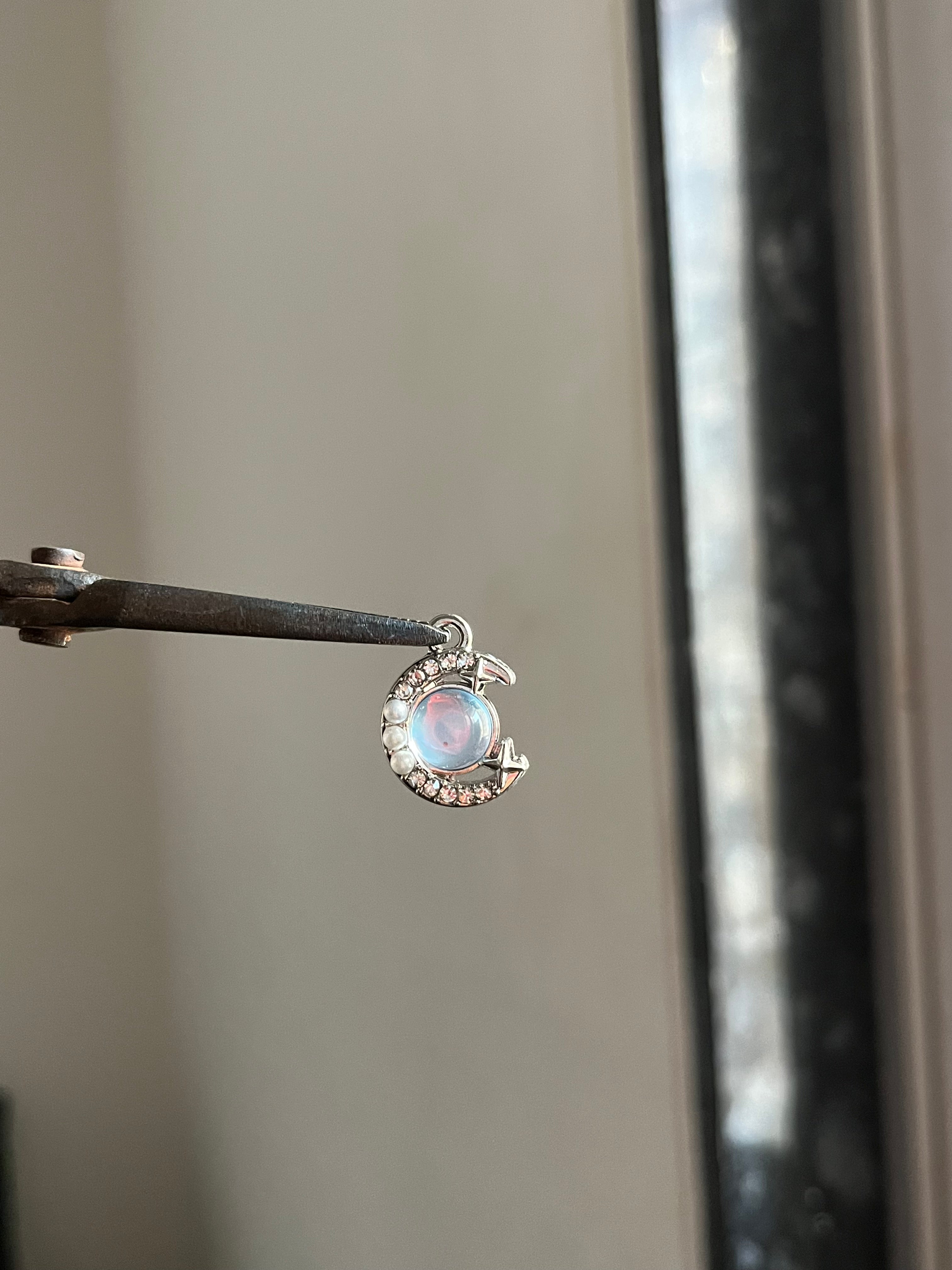 chrome moon charm