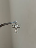 silver lumi cross charm