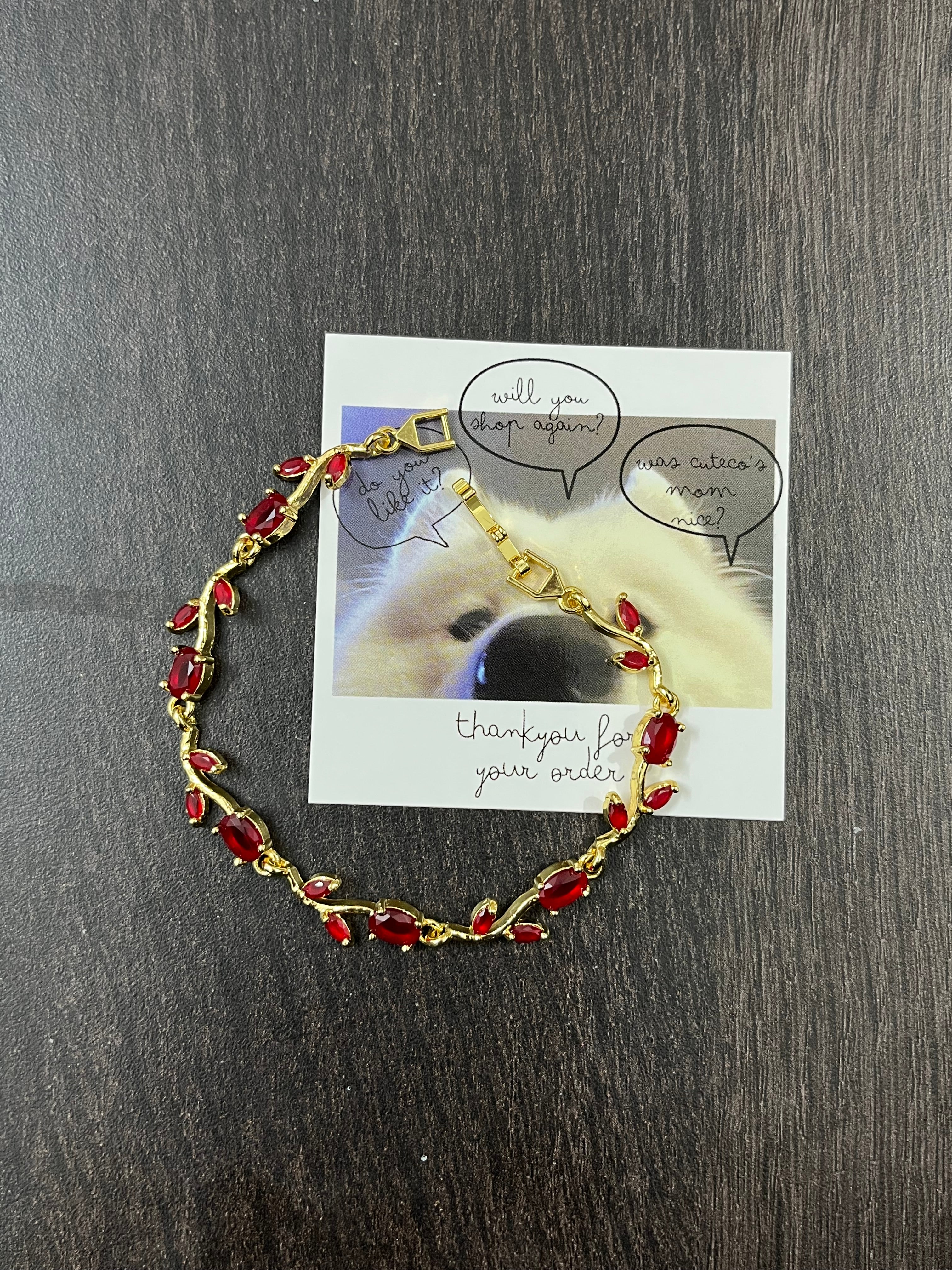 red tulip bracelet