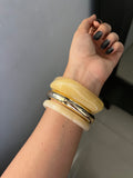 butter yellow maximalist stack