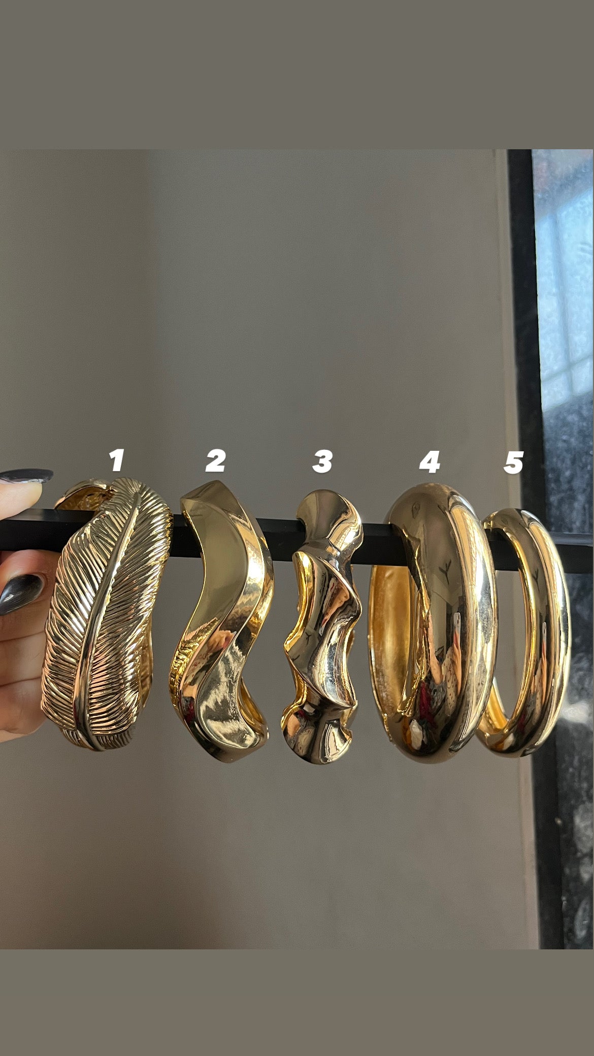 chunky gold bangles
