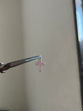pink mini cross charm